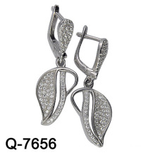925 Sterling Silber Ohrringe mit CZ (Q-7656 JPG)